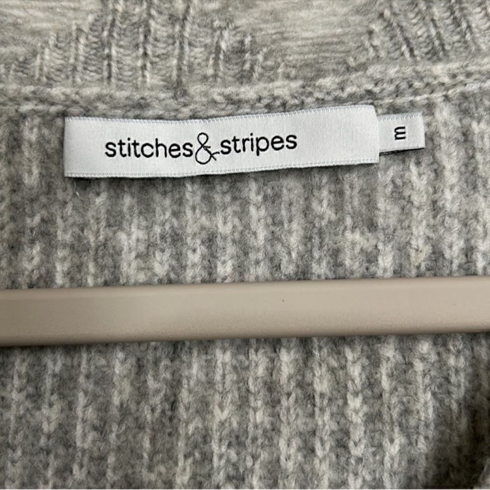 Stitches & Stripes Gray Sweater(Size Medium) - Picture 5 of 9